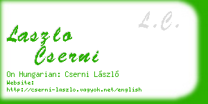 laszlo cserni business card