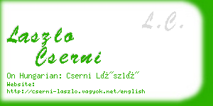 laszlo cserni business card